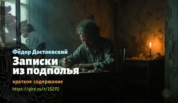 Записки из подполья, Достоевский, краткое содержание Фёдор Достоевский Читать краткий пересказ романа Фёдора Достоевского «Записки из подполья».